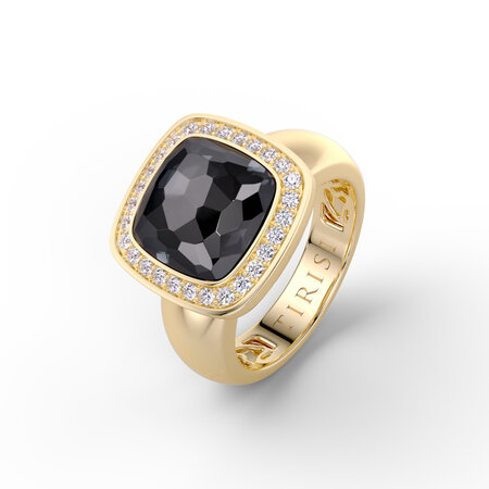 Tirisi TIRISI Milano Twist Wisselsteen Zilver met Hematiet en Kwarts TS555HMP