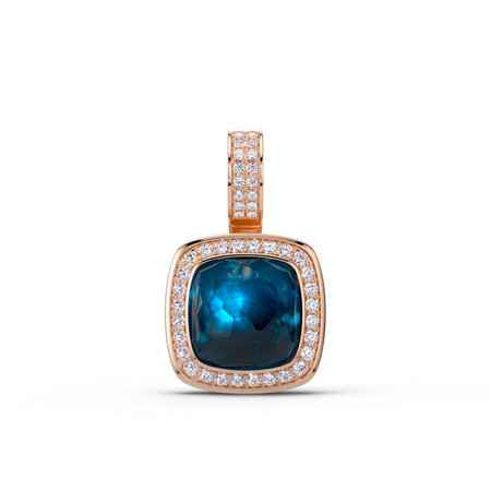 Tirisi TIRISI Milano Twist Wisselsteen Zilver met London Blue Topaas TS555LBT