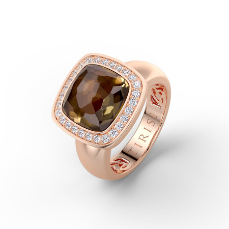 Tirisi TIRISI Milano Twist Wisselsteen Zilver met Rookkwarts TS555LSQ