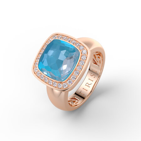 Tirisi TIRISI Milano Twist Wisselsteen Zilver met Turkoois en Kwarts TS555TQ