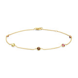 Blush Blush Armband 14k geelgoud met Citirien, Rookkwarts, Peridot, Rhodoliet 2268YFC
