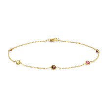 Blush Blush Armband 14k geelgoud met Citirien, Rookkwarts, Peridot, Rhodoliet 2268YFC