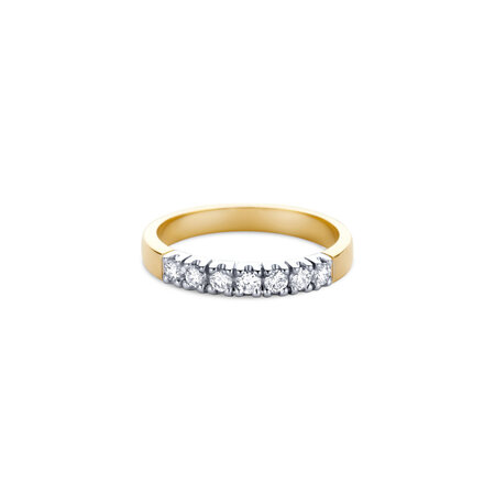 R&C R&C Ring Carole 14k Bicolor met diamant RIN1701-7-PW-BIC