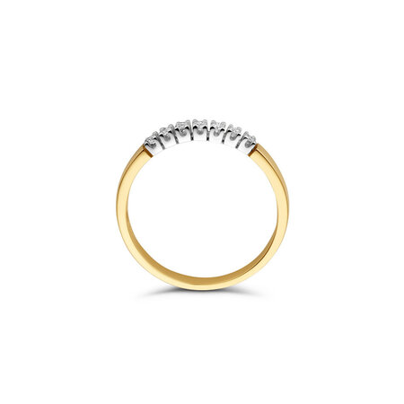 R&C R&C Ring Carole 14k Bicolor met diamant RIN1701-7-PW-BIC