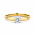 R&C R&C Ring Signature Solitair 18k Bicolor met diamant RIN6003S-0.25-SIW-BIC