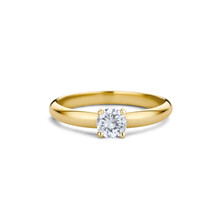 R&C R&C Ring Signature Solitair 18k Geelgoud met diamant RIN6003S-0.30-SIW-GG