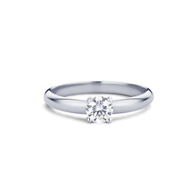 R&C R&C Ring Signature Solitair 18k Witgoud met diamant RIN6003M-0.40-SIW-WG