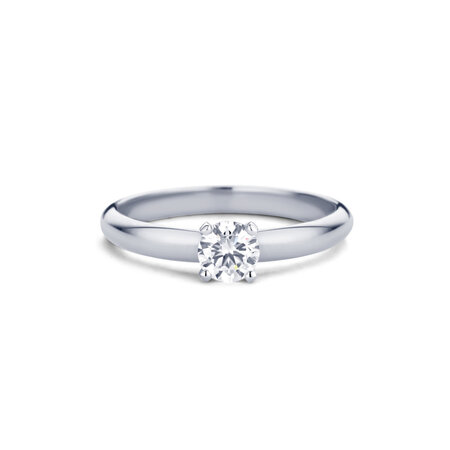 R&C R&C Ring Signature Solitair 18k Witgoud met diamant RIN6003M-0.40-SIW-WG