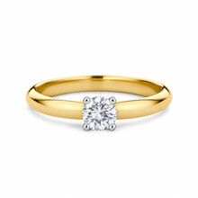 R&C R&C Ring Signature Solitair 18k Bicolor met diamant RIN6003M-0.60-SIW-BIC