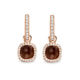 Tirisi Tirisi Milano Sweeties Creolen 18k Roségoud met Rookkwarts en diamant TE9330SQP