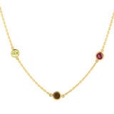 Blush Blush Collier 14k geelgoud met Citirien, Rookkwarts, Peridot, Rhodoliet 3210YFC