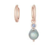 Bron BRON Creoolaanhanger Confetti 18k Roségoud met Saffier en Akoya parel 8OR4887CSAKB9