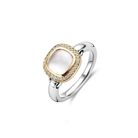 Tirisi Moda TIRISI MODA Ring Dolce bicolor met Parelmoer en diamant TM1134WQ(2T)