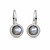 HuisCollectie HuisCollectie 14k Witgouden oorhangers met  diamant en maansteen 600480