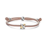 Tirisi Moda TIRISI Armband Kisses leder met bicolor kusje TM2130CB(2T)