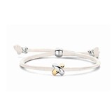 Tirisi Moda TIRISI Armband Kisses leder met bicolor kusje TM2130NU(2T)