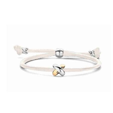 Tirisi Moda TIRISI Armband Kisses leder met bicolor kusje TM2130NU(2T)