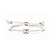 Tirisi Moda TIRISI Armband Kisses leder met bicolor kusje TM2130NU(2T)