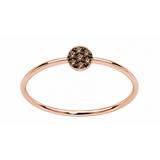 Mrs.Janssen Mrs.Janssen Ring 18k Roségoud met bruine diamant 609712