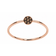 Mrs.Janssen Mrs.Janssen Ring 18k Roségoud met bruine diamant 609712