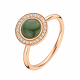 Mrs.Janssen Mrs. Janssen Ring 14k Roségoud met Aventurijn en Diamant 610548