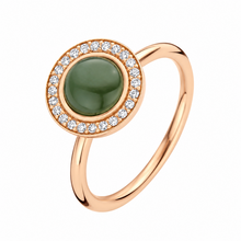 Mrs.Janssen Mrs. Janssen Ring 14k Roségoud met Aventurijn en Diamant 610548