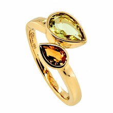Mrs.Janssen Mrs.Janssen Ring 14k Geelgoud met Lemonquartz en Citrien 614010