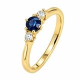 Mrs.Janssen Mrs. Janssen Ring 14k Geelgoud met Saffier en diamant 612842