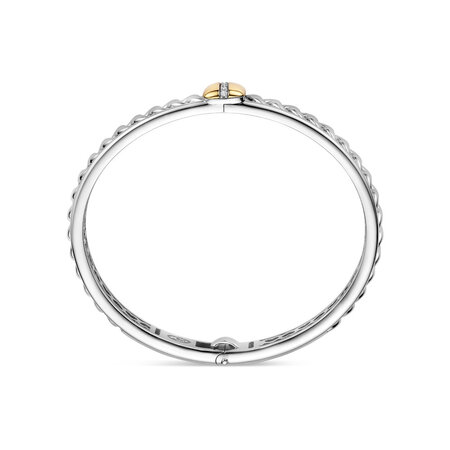 Tirisi Moda TIRISI Moda Armband Grumetta bicolor met diamant TM2266D(2T)