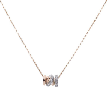 Katinka Berretty Katinka Berretty Collier Diamond Xpression Small 14k Bicolor met diamant 01CRW012BR