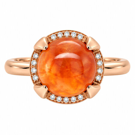 Bron BRON Ring Catch 18k Roségoud met Spessartien en Diamant 4RR4881SGCBR
