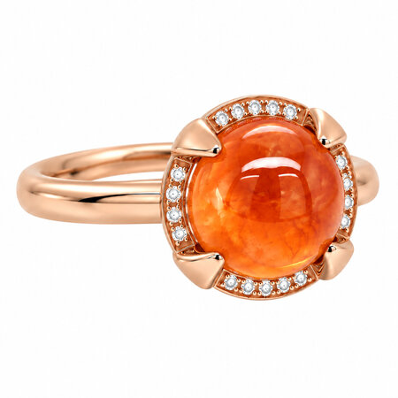 Bron BRON Ring Catch 18k Roségoud met Spessartien en Diamant 4RR4881SGCBR
