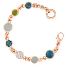 Bron BRON Armband Sushi 18k Roségoud met Aquamarijn, London Blue Topaas, Peridot, Saffier en diamant 8AR4039MIX02BR