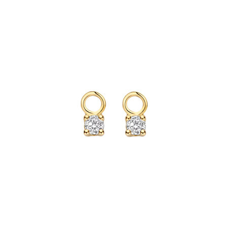 Blush Blush Creoolhangers 14k geelgoud met zirkonia 9097YZI