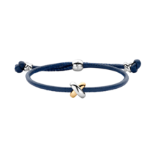Tirisi Moda TIRISI Armband Kisses leder met bicolor kusje TM2130LN(2T)