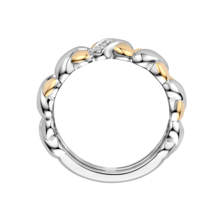 Tirisi Moda TIRISI MODA Ring Bicolor met diamant TM1144D(2T)