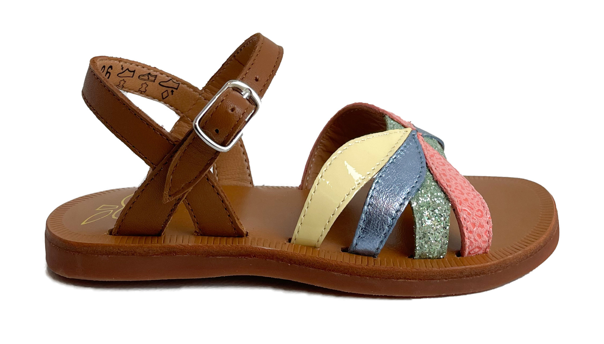 Sandaal Camel Met Kleurtjes Jackie Kid sandaal-camel-met-kleurtjes-jackie-kid