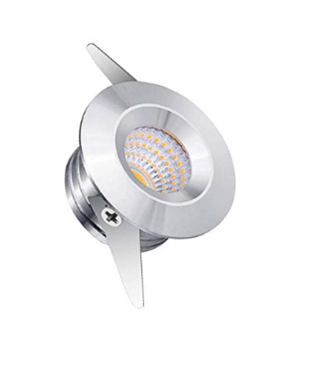 Mini spot LED extérieur 3W IP67 gris transformateur encastré