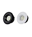 Spot encastrable diamètre 50 mm 5W LED blanc, noir dimmable faible hauteur