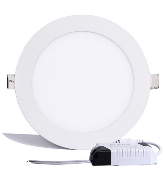 LED paneel rond 15W zaagmaat 185mm dimbaar