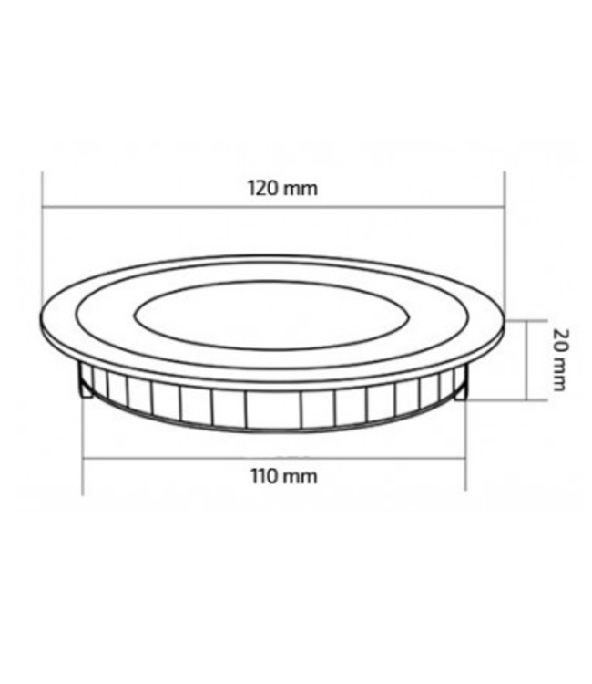 Spot encastrable diamètre 12 cm faible hauteur LED 6W dimmable