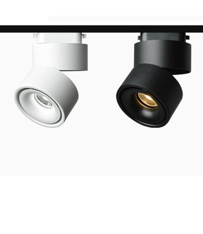 Spot sur rail salon noir ou blanc 9W LED dimmable - Ledspot-planet