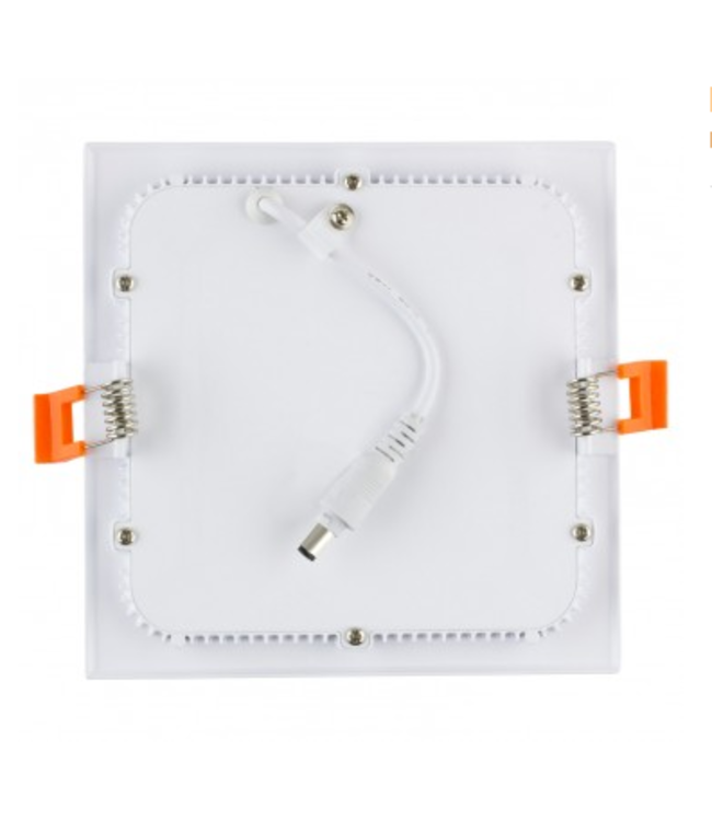 Inbouwspot plat vierkant LED 6W dimbaar 120mm diameter dimbaar