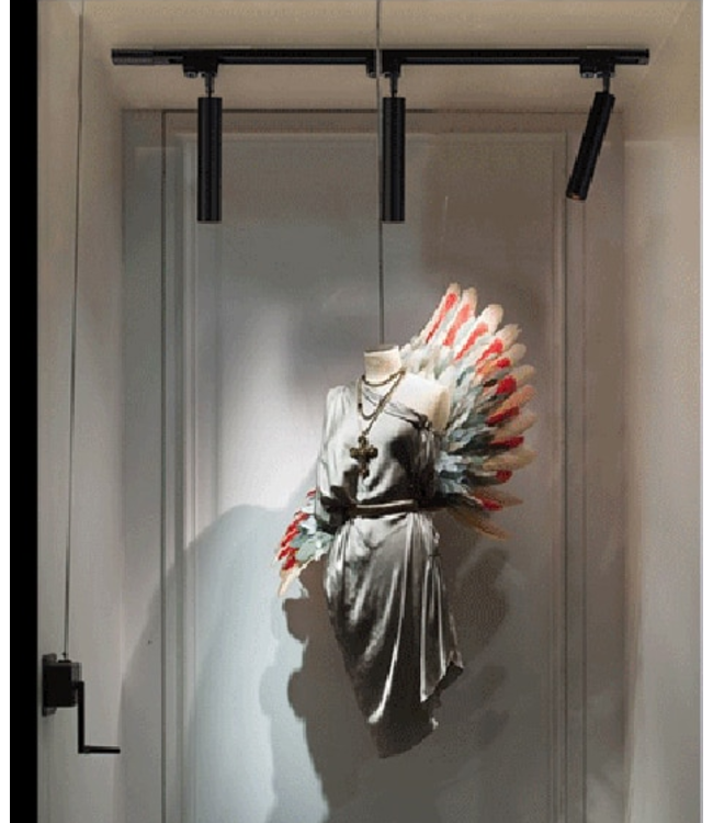 Luminaire rail LED blanc ou noir 10W LED monophase