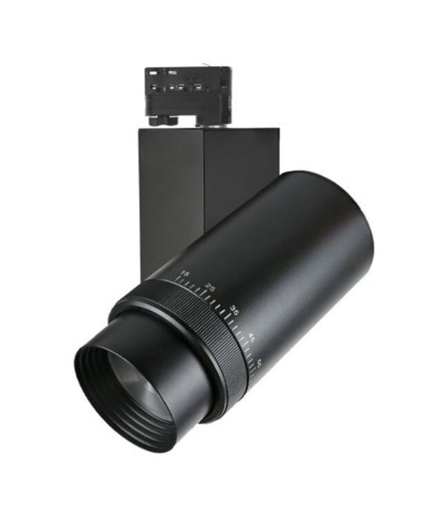 3 fase railspot LED 20W, 27W of 35W flexibele beam wit of zwart