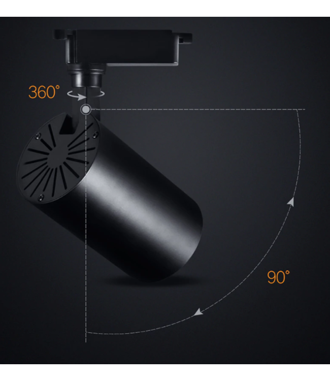 Railspot 20W LED wit of zwart