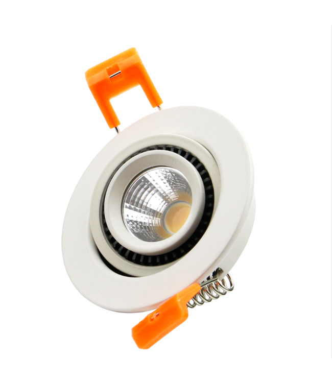 Inbouwspot zaagmaat 60mm LED 5W 30mm hoog kantelbaar dimbaar
