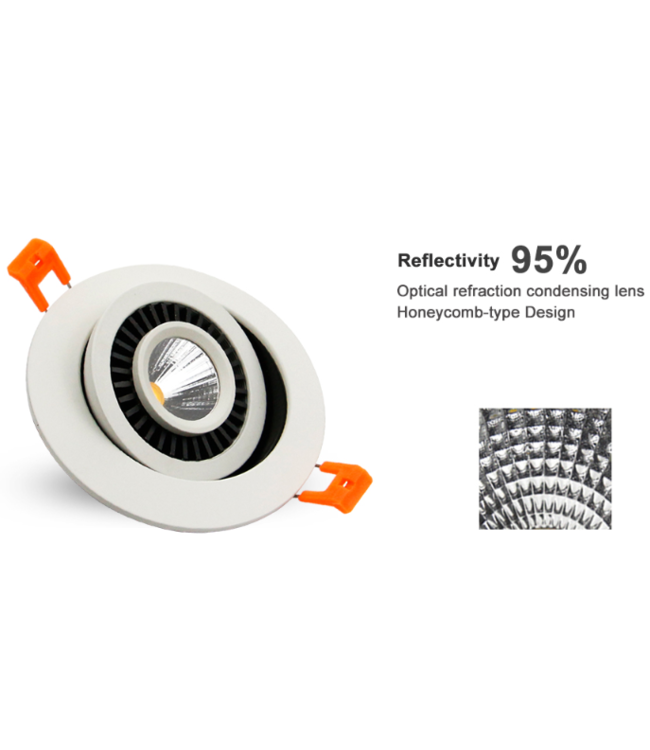 Spot LED encastrable diamètre percage 60 mm LED 5W faible profondeur