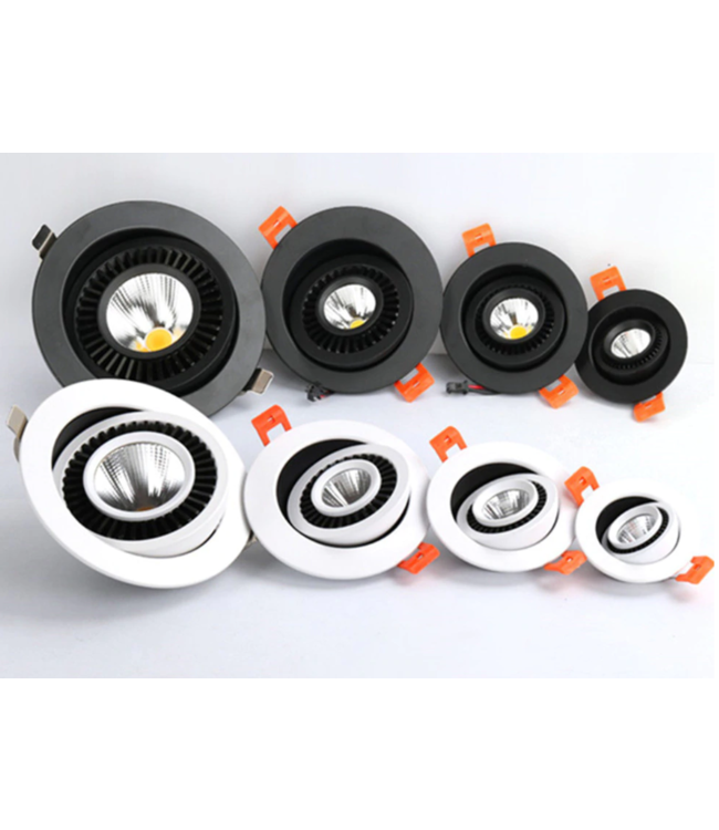 Spot faible profondeur 7W LED inclinable dimmable perçage 75 mm