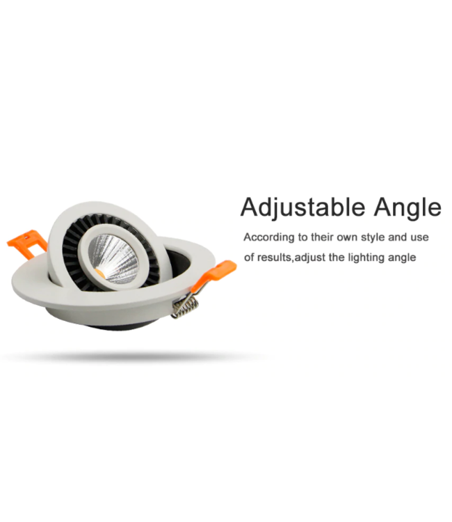 Kantelbare inbouwspot 15W LED zaagmaat 115mm dimbaar